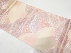 アンティーク　青海波に華紋織り出し袋帯（材料）